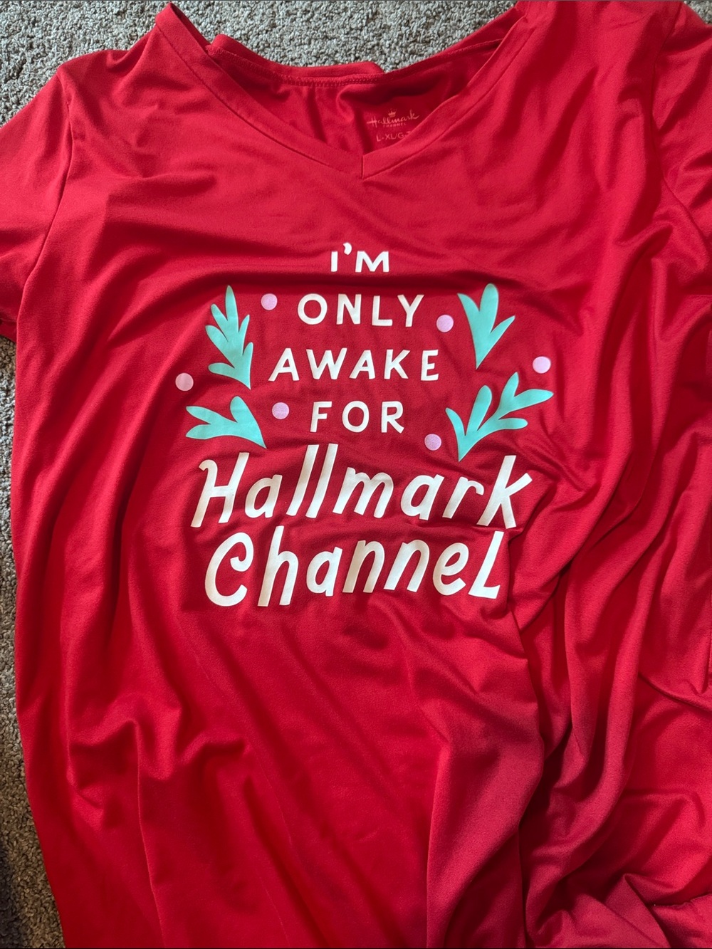 Hallmark Red Graphic night gown